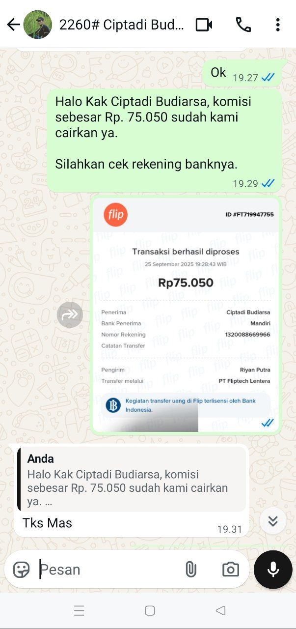 Pembayaran komisi Digifaster 5